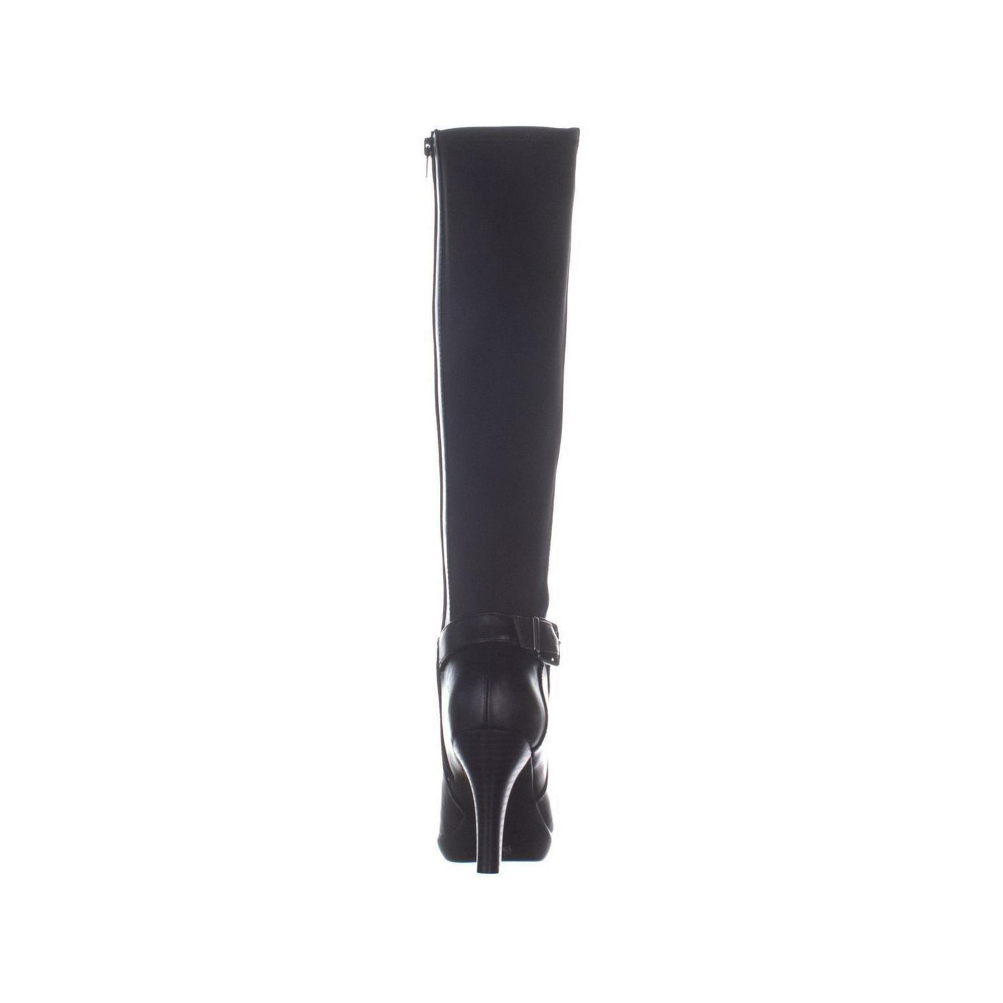 Black Micro A35 Vennuss Zip Up Knee High Boots 10 US 